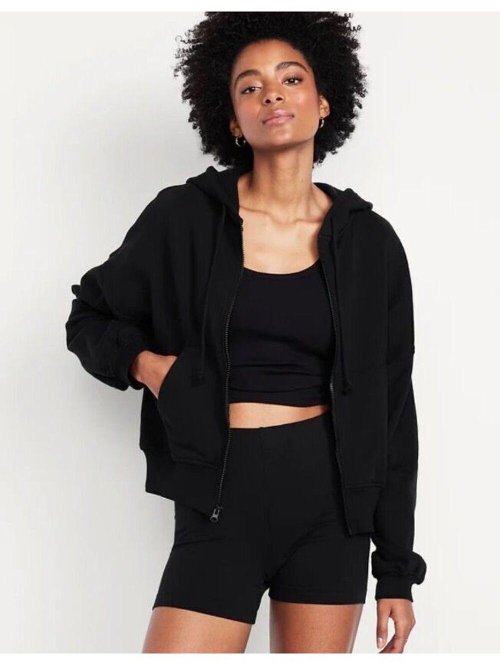 NWT Old Navy SoComfy Full-Zip Hoodie Sweatshirt black